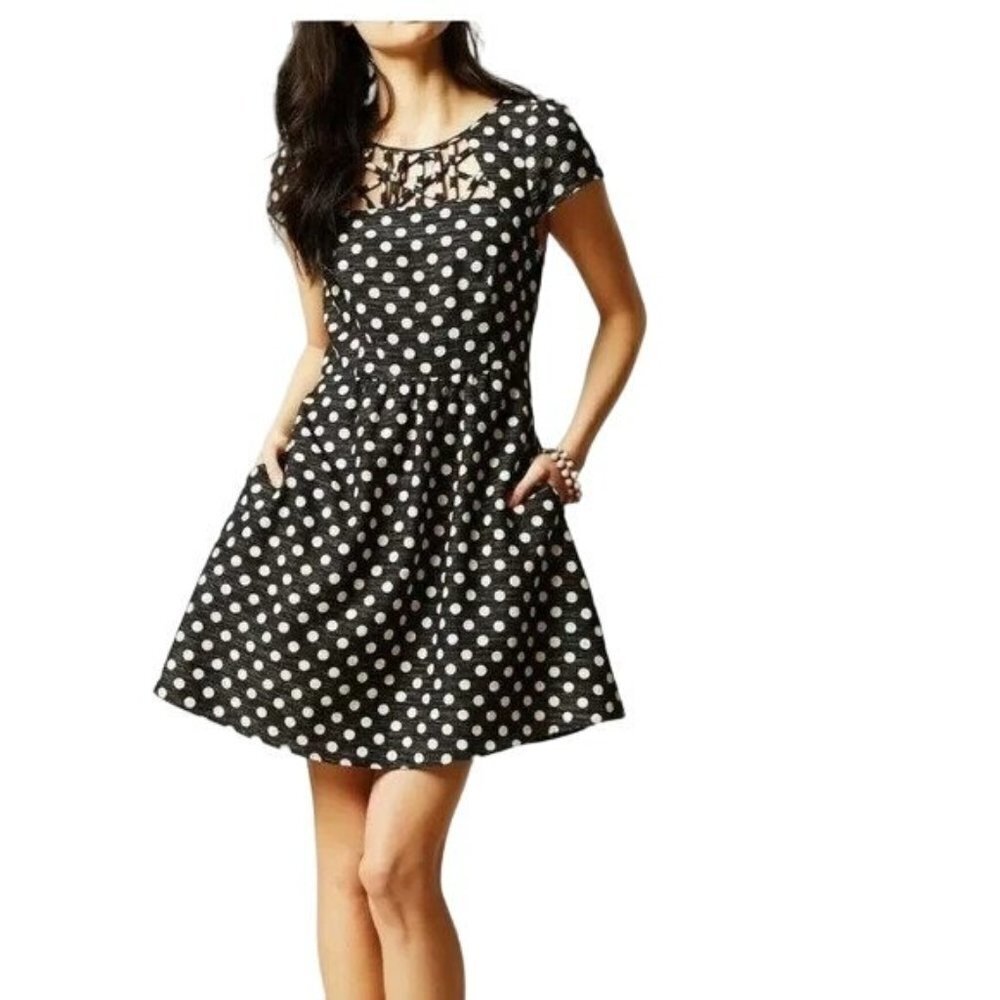 Maeve Anthropologie Nikola Polka Dot Dress 2